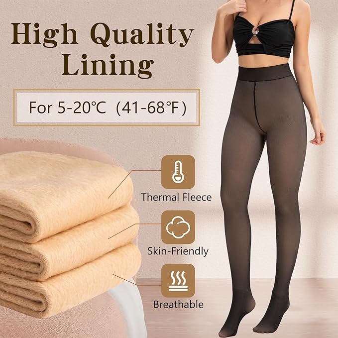 Fleece Leggings Lined Tights