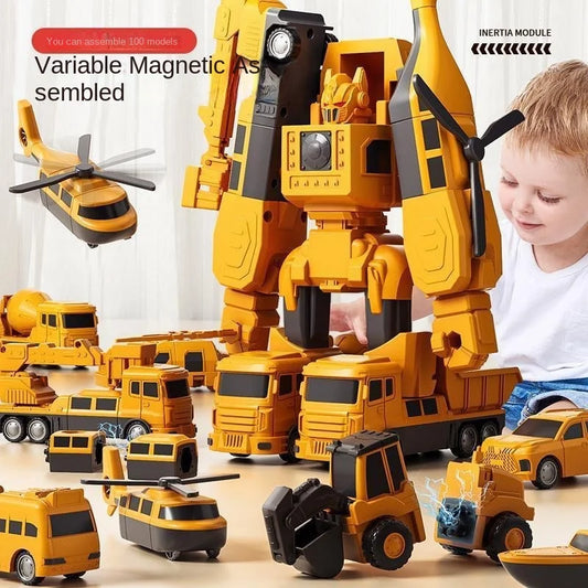 Magnetic Transforming Car and Robot Set