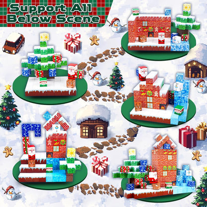 150pc Mega Christmas Magnetic Build Blocks Set